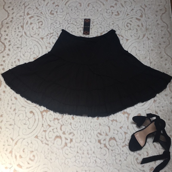 3 Tier Flowy Cotton Skirt - Picture 1 of 6